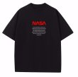 画像3: NASA×Alphabet logo simple t-shirt round neck short sleeve T-shirt 　 ユニセックス男女兼用NASAナサ×シンプルレターロゴ半袖 Tシャツ (3)