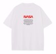 画像2: NASA×Alphabet logo simple t-shirt round neck short sleeve T-shirt 　 ユニセックス男女兼用NASAナサ×シンプルレターロゴ半袖 Tシャツ (2)