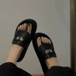 画像2: Real Leather & PVC Cadena Flat sandals slippers shoes  本革レザー カデナ サンダル スリッパ フラット シューズ　 (2)