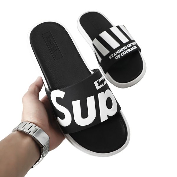 画像1: 24 Unisex SUPER Logo Flat Sandals  slippers  ユニセックス 男女兼用 スーパーロゴ フリップ フロップサンダル シャワーサンダル ビーチサンダル　 (1)