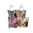 画像1: 24 Unisex Mickey,Minnie,Donald and Daisy Printed  Canvas Tote Bag with Zip ユニセックス　男女兼用  ミッキー　ミニー　ドナルド　デイジー　プリント　トートバッグ (1)