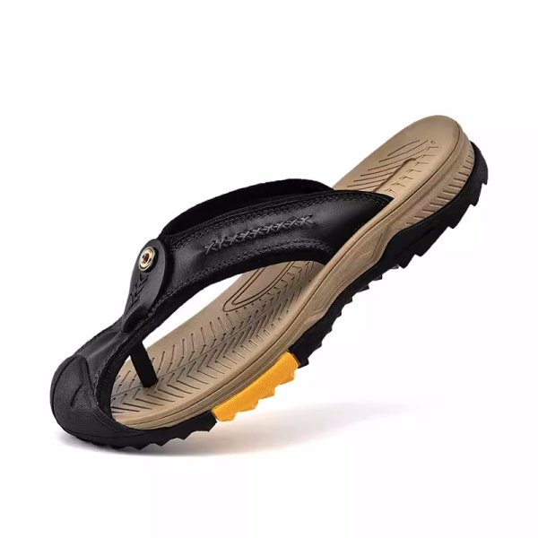 画像1: Protection Genuine Leather Driving Soft Sole Sandals slippers ユニセック男女兼用プロテクションレザー ドライビング ソフトソールサンダル スリッパ (1)