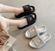 画像6: thick-soled star emblem velcro sandals slippers  ユニセックス男女兼用 スターエンブレムラインストーンベルクロ厚底フラットサンダル スリッパ (6)