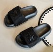 画像8: thick-soled star emblem velcro sandals slippers  ユニセックス男女兼用 スターエンブレムラインストーンベルクロ厚底フラットサンダル スリッパ (8)