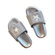 画像4: thick-soled star emblem velcro sandals slippers  ユニセックス男女兼用 スターエンブレムラインストーンベルクロ厚底フラットサンダル スリッパ (4)