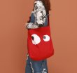 画像4: Unisex Eyeball Canvas Crossbody Shoulder Bag 　ユニセックス　男女兼用 アイボール目玉プリントキャンバスショルダー斜め掛けトートバッグ (4)