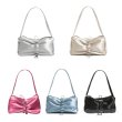 画像6: Unisex bow design drawstring pleated shoulder tote bag 　ユニセックス　男女兼用 巾着リボンアンダーアームトートショルダートートバッグ (6)