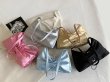 画像9: Unisex bow design drawstring pleated shoulder tote bag 　ユニセックス　男女兼用 巾着リボンアンダーアームトートショルダートートバッグ (9)