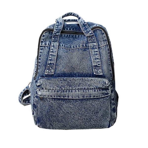 画像1: Unisex Denim Backpack Bag  Hand Bag ユニセックス　男女兼用　デニム　バックパック リュックサック　バッグ　鞄 (1)