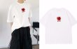画像2:  Unisex Apple & GOOD logo T-shirt  ユニセックス 男女兼用 アップル＆GOODロゴ Tシャツ 可愛いデザイン (2)