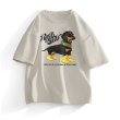 画像1: Unisex Puppy Rock Star Short Sleeve T-Shirt ユニセックス 男女兼用 パピー子犬ロックスタープリント 半袖 Tシャツ (1)