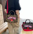 画像4: Unisex  Leopard print & camouflage LOVE ME logo & heart Tote shoulder shopping bag handbag　ユニセックス　男女兼用迷彩カモフラージュアーミー&レオパードヒョウ柄＆ハートトートショルダーショッピングエコバッグ (4)