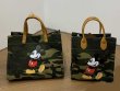 画像3: Unisex Mickey Mouse Camouflage Army Green Tote Shoulder Bag shopping handbag　ユニセックス　男女兼用ミッキーマウス　ミッキー迷彩カモフラージュアーミートートショルダーショッピングエコバッグ (3)