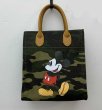 画像2: Unisex Mickey Mouse Camouflage Army Green Tote Shoulder Bag shopping handbag　ユニセックス　男女兼用ミッキーマウス　ミッキー迷彩カモフラージュアーミートートショルダーショッピングエコバッグ (2)