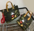 画像4: Unisex Mickey Mouse Camouflage Army Green Tote Shoulder Bag shopping handbag　ユニセックス　男女兼用ミッキーマウス　ミッキー迷彩カモフラージュアーミートートショルダーショッピングエコバッグ (4)