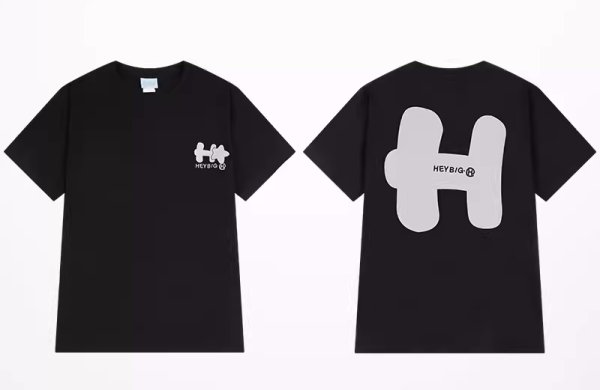 画像1: Unisex H mark logo short sleeve T-shirt　ユニセックス 男女兼用Hマークロゴ プリント 半袖T シャツ (1)