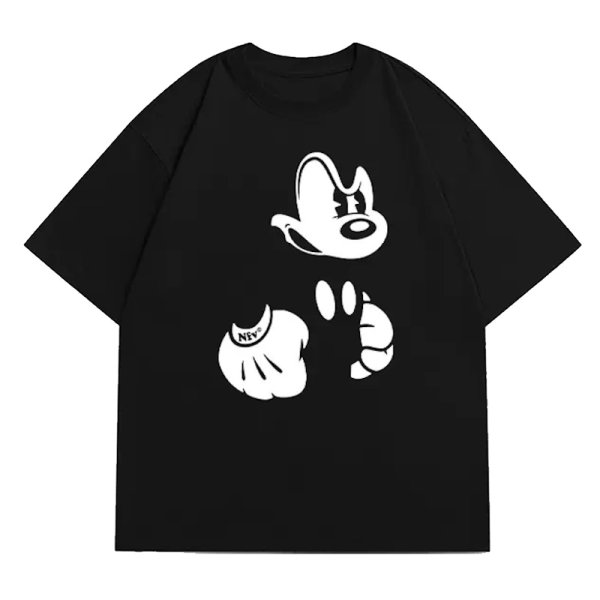 画像1: Unisex Angry Pop-Up Mickey Mouse short sleeve T-shirt　ユニセックス 男女兼用アングリーミッキーマウスポップアップ プリント 半袖T シャツ (1)