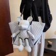 画像4: Unisex  Mickey Mouse Plush Tote Shoulder Shopping Bag  handbag　ユニセックス　男女兼用ミッキーマウスミッキーぬいぐるみ トートショルダー ショッピング バッグ　トートショルダーショッピングエコバッグ (4)