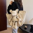 画像5: Unisex  Mickey Mouse Plush Tote Shoulder Shopping Bag  handbag　ユニセックス　男女兼用ミッキーマウスミッキーぬいぐるみ トートショルダー ショッピング バッグ　トートショルダーショッピングエコバッグ (5)