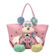 画像2: Woman’s Mickey x DISNEY monogram logo Mickey x Tote shoulder bag　カラフル ミッキー×モノグラム バックパック ぬいぐるみ トートショルダーバッグ (2)