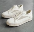 画像2: Unisex high street leather high top Lace-up  SNEAKERS   　ユニセックス 男女兼用 レースアップ厚底ハイストリートハイカットレザースニーカー　 (2)