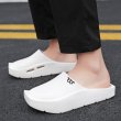 画像6: Men's Unisex thick sole comfortable personality closed toe flip flops sandal casual shoes ユニセックス 男女兼用厚底スクエアつま先シャワーサンダル スリッパ カジュアル シューズ  (6)