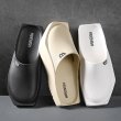 画像7: Men's Unisex thick sole comfortable personality closed toe flip flops sandal casual shoes ユニセックス 男女兼用厚底スクエアつま先シャワーサンダル スリッパ カジュアル シューズ  (7)