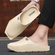 画像8: Men's Unisex thick sole comfortable personality closed toe flip flops sandal casual shoes ユニセックス 男女兼用厚底スクエアつま先シャワーサンダル スリッパ カジュアル シューズ  (8)