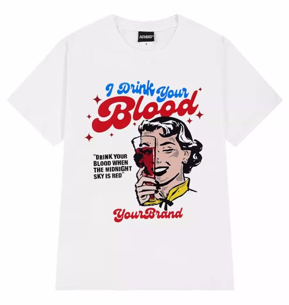 画像1: Unisex American retro character print short sleeve T-shirt Tee  ユニセックス 男女兼用アメリカンレトロキャラクタープリント　Tシャツ (1)