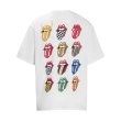 画像2: Unisex Back Print Front One Point Rolling Stones Monogram T-shirt　男女兼用　ユニセックス　バックプリント　フロント　ワンポイント　ローリングストーンズ　Tシャツ (2)