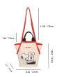 画像10:  Snoopy Canvas Bucket Tote Shoulder Crossbody Bag Shopping Bag　スヌーピーキャンバスバケットトートショルダークロスボディーバッグ (10)