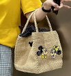 画像1: Mickey & Minnie tote bag　ミッキー＆ミニー かご籠バケットトートバッグ (1)