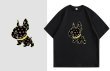 画像5:  Unisex Bulldog Print short-sleeved T-shirt　男女兼用　ユニセックス　ブルドッグ犬ドッグプリントTシャツ (5)