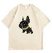 画像3:  Unisex Bulldog Print short-sleeved T-shirt　男女兼用　ユニセックス　ブルドッグ犬ドッグプリントTシャツ (3)