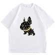 画像1:  Unisex Bulldog Print short-sleeved T-shirt　男女兼用　ユニセックス　ブルドッグ犬ドッグプリントTシャツ (1)