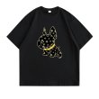 画像2:  Unisex Bulldog Print short-sleeved T-shirt　男女兼用　ユニセックス　ブルドッグ犬ドッグプリントTシャツ (2)