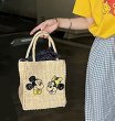 画像2: Mickey & Minnie tote bag　ミッキー＆ミニー かご籠バケットトートバッグ (2)