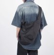 画像6: Unisex zip-up high street gradient wash denim short sleeve shirt　男女兼用 ユニセックスジップアップグラデーションウォッシュデニム半袖シャツジャケット (6)