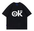 画像1: UnisexOK smile logo print short-sleeved T-shirt　男女兼用 ユニセックス OKスマイルロゴプリント　Tシャツ (1)