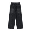 画像9:  Unisex Wave Washing Denim Heavyweight High-end Splice Jeans ユニセックス 男女兼用 ウェーブ ウォッシング デニムジーンズ (9)