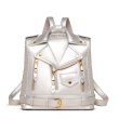 画像4: Unisex PU Leather Riders Backpack Bag　ユニセックス　男女兼用　ライダース型　PUレザー　バッグ　バックパック　リュックサック (4)