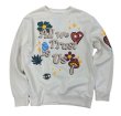 画像2: Unisex Love Little Mushroom Round Neck Sweatshirt　ユニセックス男女兼用ラブキノコマッシュルームプリント  スウェットトレーナー (2)