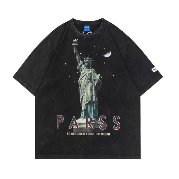 画像1: Unisex Statue Of Liberty Design Tee T Shirt ユニセックス　男女兼用　自由の女神　デザイン　Tシャツ (1)