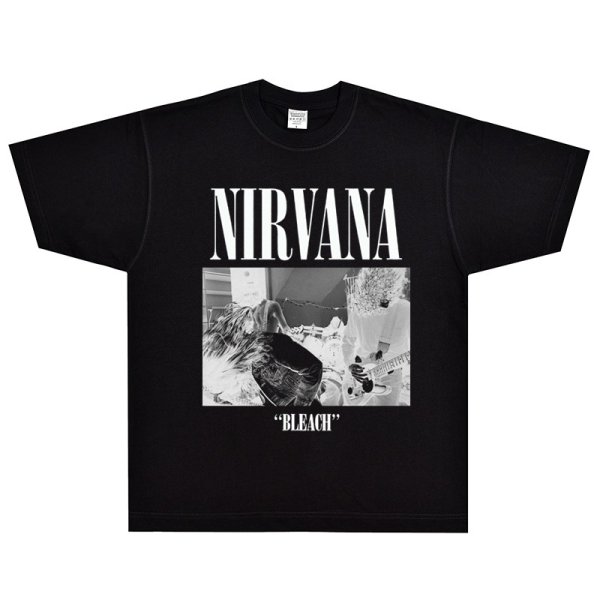 画像1: Unisex Vintage Design NIRVANA BLEACH Printed T-shirt  男女兼用 ユニセックス ヴィンテージ デザイン ニルヴァーナ　ブリーチ　プリント Tシャツ  (1)