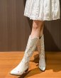 画像4: Women's unisex pointed toe western cowboy boots  ユニセックス男女兼用レザーポインテッドトゥウエスタンカウボーイブーツ (4)