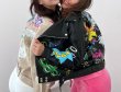 画像5: Women's  Graffiti Print Lapel Leather Jacket Riders　落書きグラフィックプリントラペルレザージャケットライダース　コート ジャケット 　 (5)