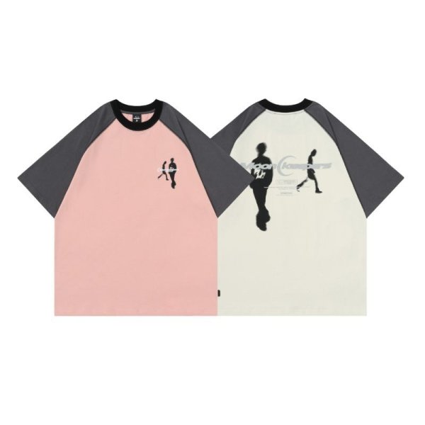 画像1: Unisex Character letter print short sleeve T-shirt　男女兼用 ユニセックス キャラクターレタープリント　Tシャツ (1)