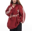 画像4: Unisex American logo three stripe hoodie　 男女兼用　ユニセックスアメリカンロゴスリーライン三本線ストライプパーカープリントスエットフーディーパーカー (4)