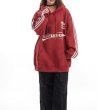 画像8: Unisex American logo three stripe hoodie　 男女兼用　ユニセックスアメリカンロゴスリーライン三本線ストライプパーカープリントスエットフーディーパーカー (8)