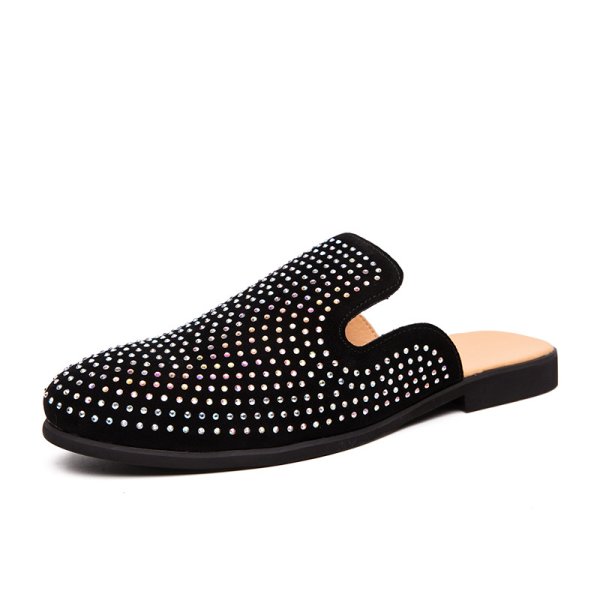 画像1:  Unisex Men's Studded Half Slippers sandals 　ユニセックス　男女兼用　スタッズ付き　サンダル　スリッパ　スリッポン (1)